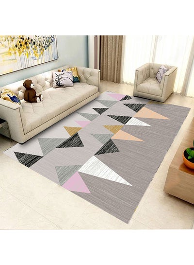 Buy 3D Geometric Pattern Living Room Carpet Multicolour 40X60cm in UAE