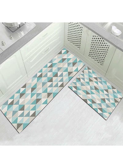 Buy Geometric Pattern Kitchen Floor Mat Multicolour 50X160centimeter in Saudi Arabia