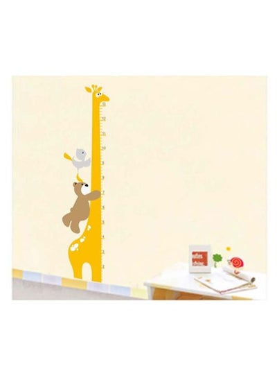 Buy Cartoon Printed Height Measuring PVC Wall Sticker Multicolour 50 x 70centimeter in UAE