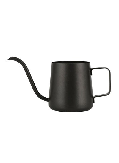 Buy Long Gooseneck Drip Coffee Pot Black 18x9x10cm in UAE