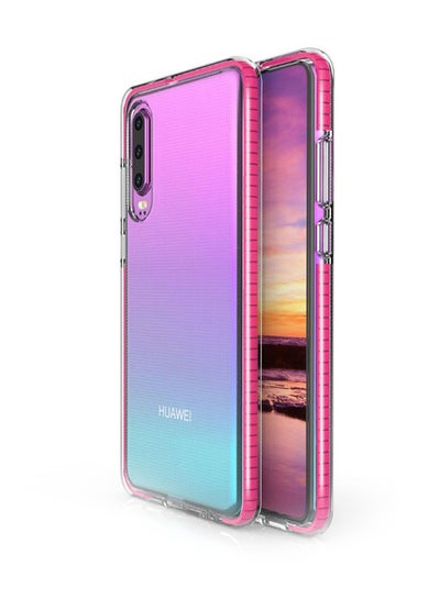 اشتري Scratch Resistant Protective Case Cover For Huawei P30 وردي/شفاف في الامارات