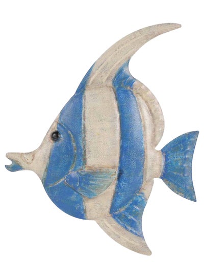 Buy Fish Wall Decor Creative Ornament Blue/White 5.3kg in Saudi Arabia