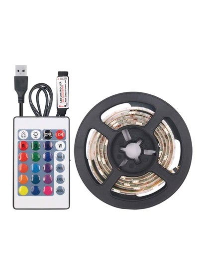 Remote Controlled LED Strip Light Black/White price in Egypt | Noon ...