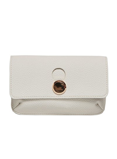 Buy Leather Look Crossbody Bag White in Saudi Arabia