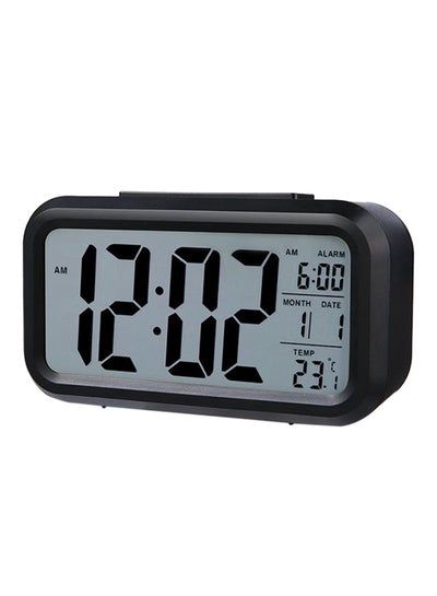 Buy LED Digital Electronic Alarm Clock With Calendar And Thermometer Black in Egypt