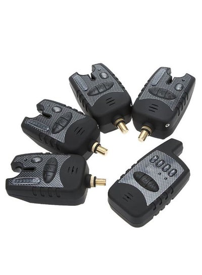 Buy 5-Piece Wireless Digital Fishing Bite Alarm Set With Receiver in UAE