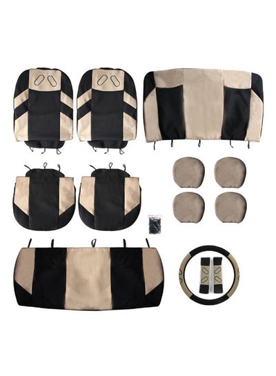 Buy 13-Piece Universal Car Seat Cover With Steering Wheel Cover in UAE