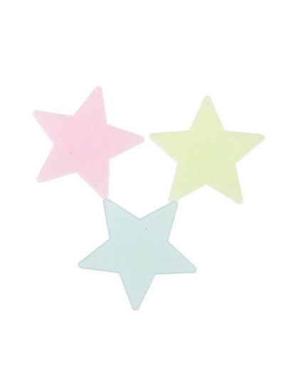 اشتري 100-Piece Night Luminous Fluorescent Glow Star Sticker Set متعدد الألوان في السعودية