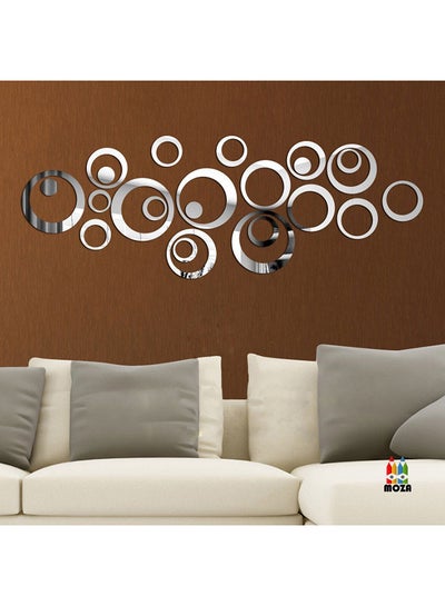 Buy Home Background Wall Sticker Silver 47.5x25.5centimeter in UAE