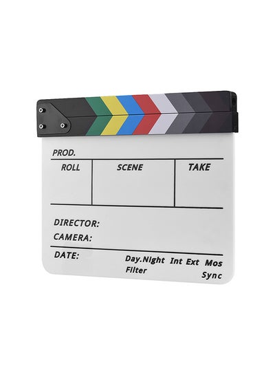 Buy Cut Scene Clapper Board Slate With Marker Pen Multicolour in Saudi Arabia