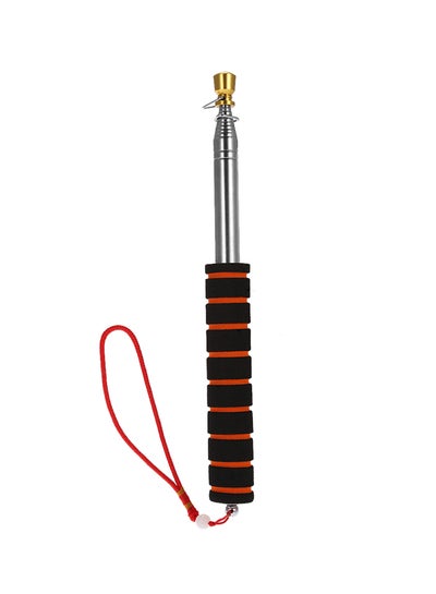 اشتري 2.5 Meters  Flagpole Stainless Steel Telescopic Flag Pole Black & Orange 0.143kg في الامارات