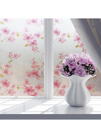 Buy Window Film No Glue Static Decorative Privacy Bathroom Glass Sticker Multicolour 45 x 100centimeter in UAE