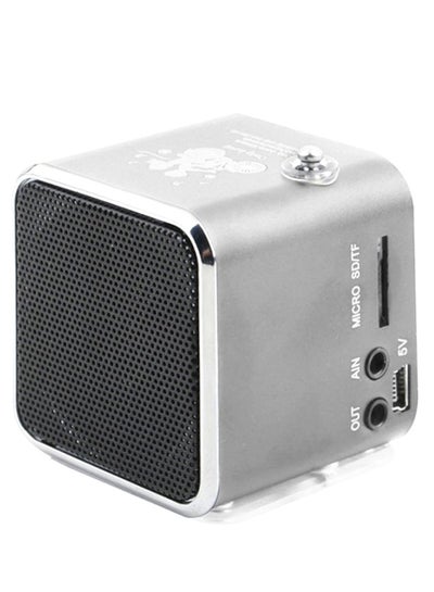 Buy Portable Wireless Bluetooth Speaker With Radio Notebook MP3 Player TD-V26 Silver/Black in Saudi Arabia