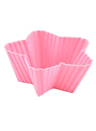 Buy 5-Piece Star Shape Muffin Mould Set Pink in Saudi Arabia