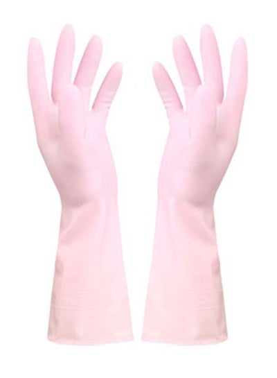 Buy Dish Washing Gloves Pink 30 x 13centimeter in Saudi Arabia