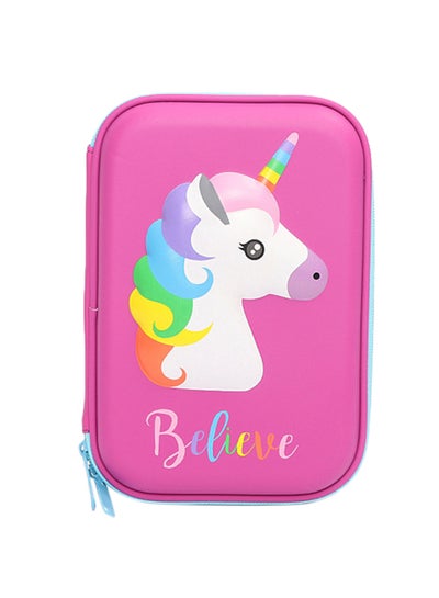 Buy Unicorn Printed Pencil Case Pink in Saudi Arabia