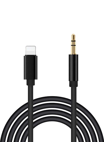 اشتري Lightning to 3.5mm audio Cable Wire adapter Cord for iPhone 7/7 Plus/8/8 Plus 2732800030 أسود في الامارات