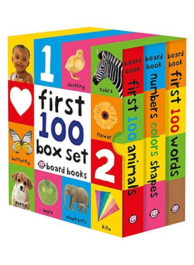 Buy First 100 Board Book Box Set (3 Books) hardcover english - 2016 in UAE