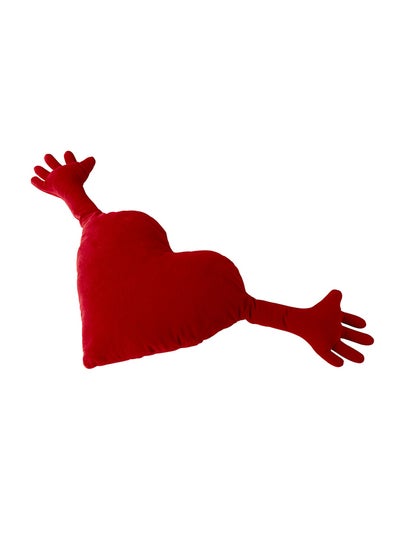 Buy Heart Shaped Cushion Polyester Red 101centimeter in UAE