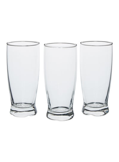 Buy 3-Piece Long Glass Set Clear 375ml in UAE