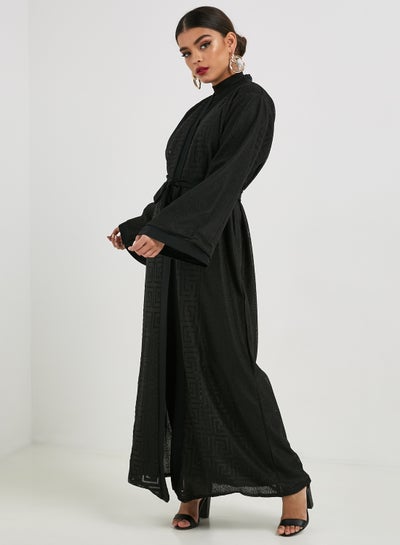 Buy Self Print Abaya Black in UAE