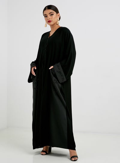 black beaded abaya
