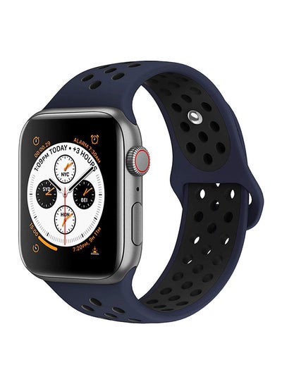 Buy Replacement Wrist Band For Apple Watch Series 1/2/3/4 42mm 44mm Blue/Black in Saudi Arabia