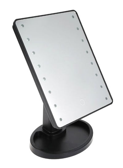 Buy LED Touch Screen Makeup Mirror Black/Clear in Egypt