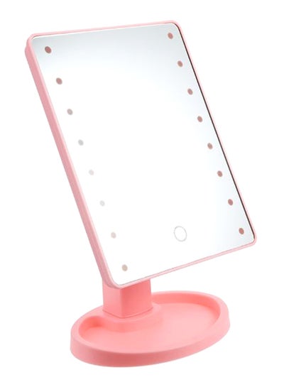 Buy LED Touch Screen Makeup Mirror Pink/Clear in Egypt