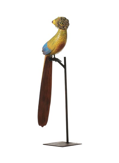 Buy Long Tail Bird Resin Sculpture Multicolour 1.268kg in Saudi Arabia