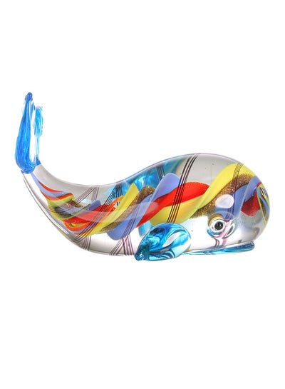 Buy Whale Gift Glass Ornament Multicolour 0.181kg in Saudi Arabia