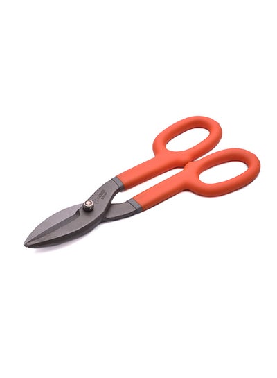 Buy Professional Straight Pattern Tin Snips Orange/Silver 10inch in UAE