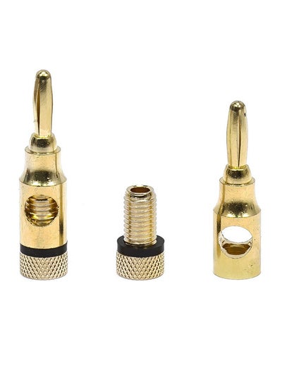 Buy 10-Piece Gold Plated Speaker Banana Plug Set Gold in UAE