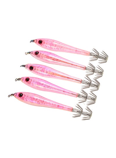 Buy 5 Piece Artificial Fishing Lure With Squid Hooks Set 5.5g in Saudi Arabia