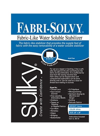 Buy Fabri-Solvy Soluble Stabilizer Black/White/Blue in UAE