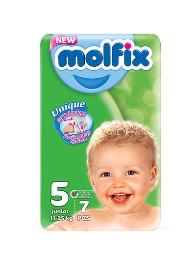 Buy 7 Piece -Comfort Fix Diapers Size 5 Junior 11-25 Kg Small Pack in Egypt