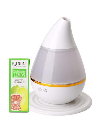 Buy Mini USB Humidifier With Lemon Oil 10ml White in UAE