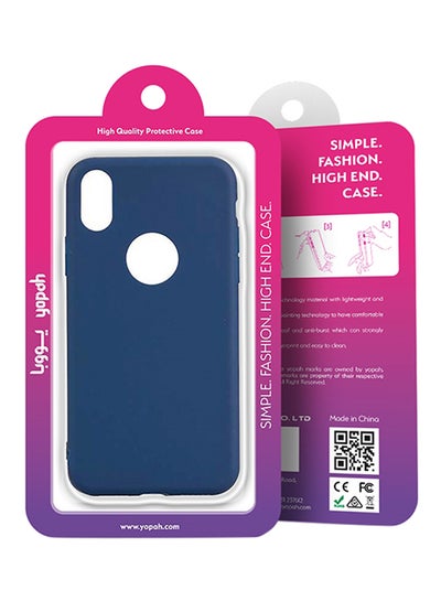 Buy Protective Silicone Back Case Cover For Apple iPhone XR Blue in Saudi Arabia