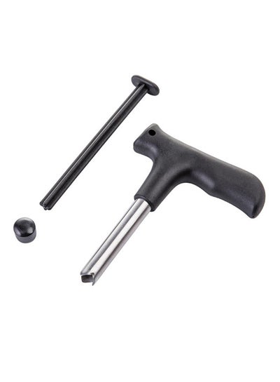 Buy Stainless Steel Coconut Removal Opening Tool With Handle Black/Silver 13 x 9.5centimeter in Saudi Arabia