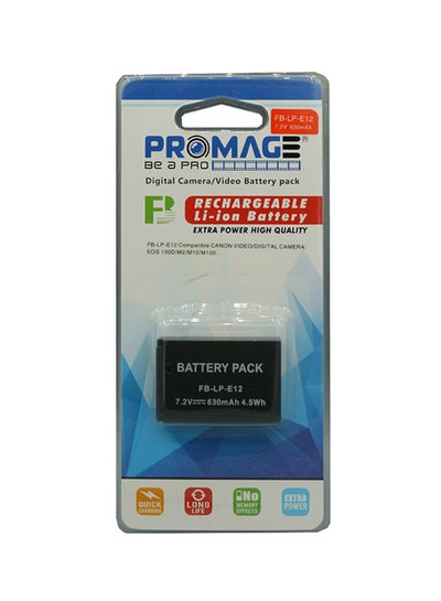 اشتري Battery For Canon LPE12 أسود في الامارات