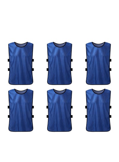 اشتري 6 PCS Kid's Soccer Pinnies Quick Drying Football Jerseys Youth Sports Scrimmage Team Training Bibs Practice Sports Vest في السعودية