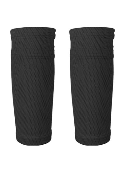 Buy 2 PCS Soccer Shin Sleeves Football Calf Socks Breathable Football Protective Sleeves with Pocket for Shin Guards in Saudi Arabia