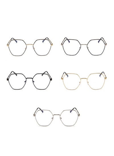 Buy unisex 5-Pair Hexagon Eyeglass Frames 6183772639006 in Saudi Arabia