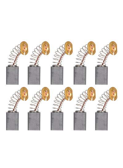 Buy 10-Piece 411 Mini Carbon Motor Brushes Replacement With Spring And Copper Core For Electric Drill Mill Machine Motors Rotary Tool Grey 13mm in UAE