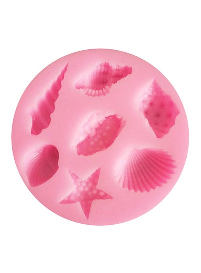 Buy Silicone Fondant Mold Pink 7.5x7.5x1.2cm in Saudi Arabia