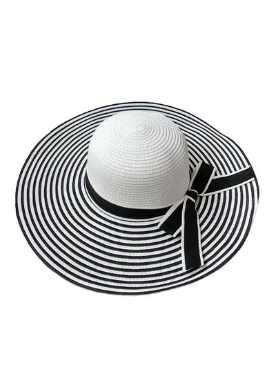 اشتري Stripes With Bow Hat Black/White في السعودية