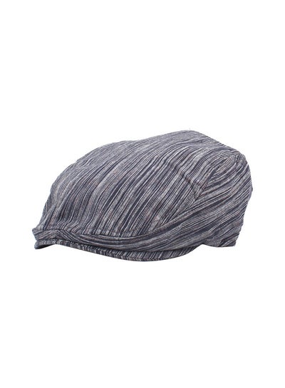 Buy Striped Casquette Cabbie Cap Grey/White in Saudi Arabia