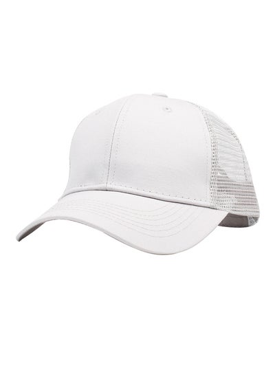 Buy Mesh Baseball Cap White/Grey in Saudi Arabia