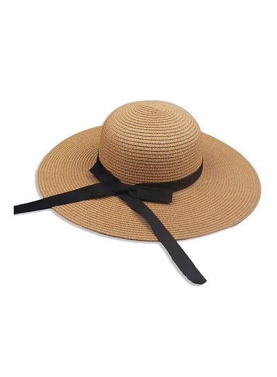 Buy Bowknot Straw Hat Coffee in Saudi Arabia