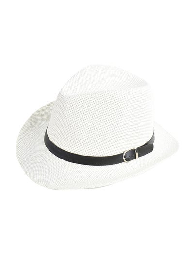 Buy Wide-Brim Foldable Floppy Hat White in Saudi Arabia